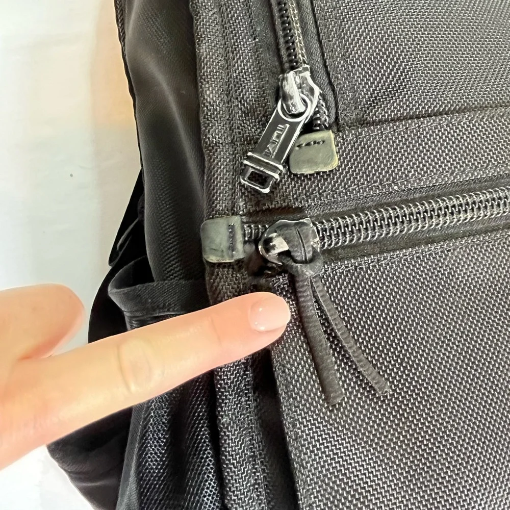 TUMI Alpha Nylon Canvas Durable Backpack Black 26179DH